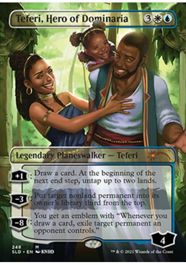 (英)【Foil】ドミナリアの英雄、テフェリー / Teferi, Hero of Dominaria【SLD】Black Is Magic No.248
