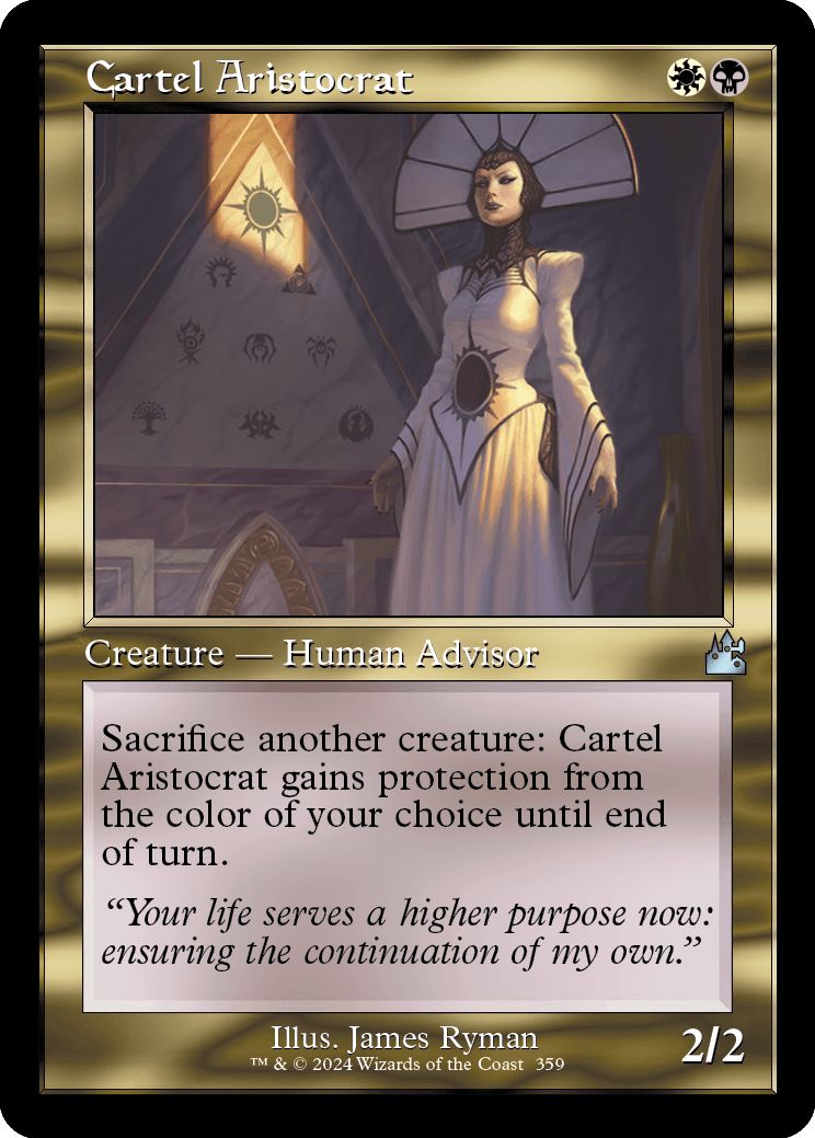 (英)【Foil】カルテルの貴種 / Cartel Aristocrat ★ショーケース枠★(旧枠加工カード) 【RVR】 No.359