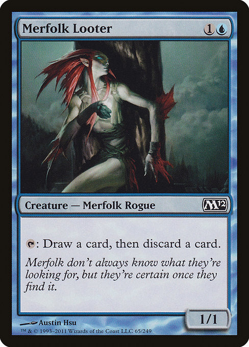 (英)【Foil】マーフォークの物あさり / Merfolk Looter【M12】 No.065