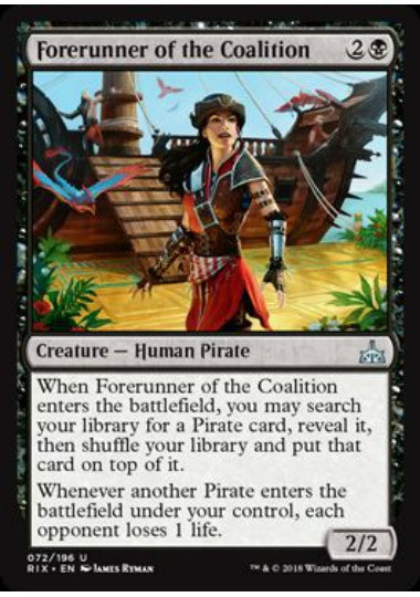 (英)【Foil】連合の先駆け / Forerunner of the Coalition【RIX】 No.072
