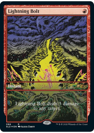 (英)【Foil】稲妻 / Lightning Bolt【SLD】Mountain, Go No.086