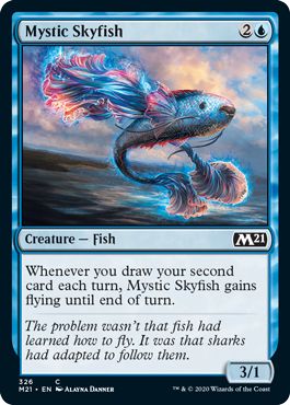 (英)神秘の空魚 / Mystic Skyfish【M21】 プレインズウォーカーデッキ収録 No.326