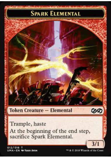 (英)火花の精霊トークン / Spark Elemental Token【UMA-TOKEN】 No.012