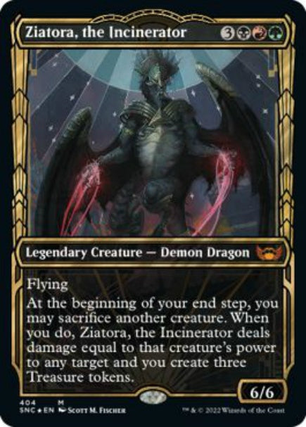 (英)【Foil】焼却するもの、ジアトラ / Ziatora, the Incinerator ★ショーケース枠★(Gilded Foil) 【SNC】 No.404