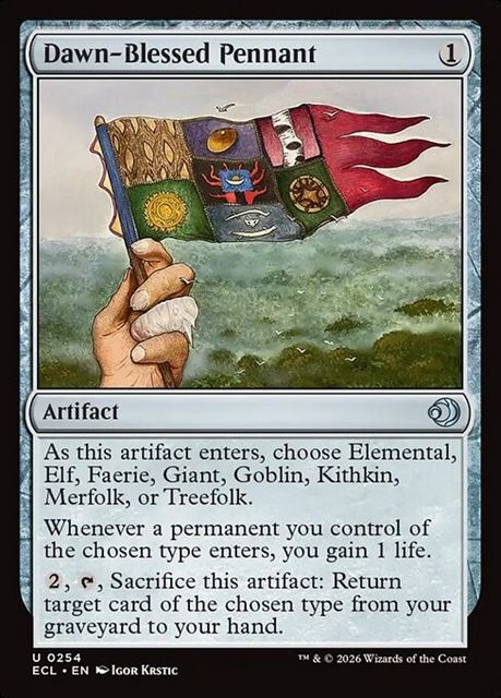(英)【Foil】暁恵みの長旗 / Dawn-Blessed Pennant【ECL】 No.254