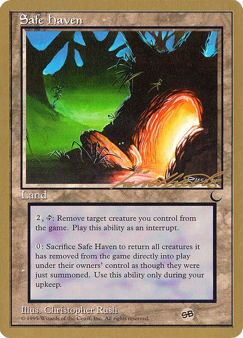 (英)隠れ家 / Safe Haven【PTC】 ProTour NewYork Decks 1996 Leon Linback サイドボード 金枠 No.256