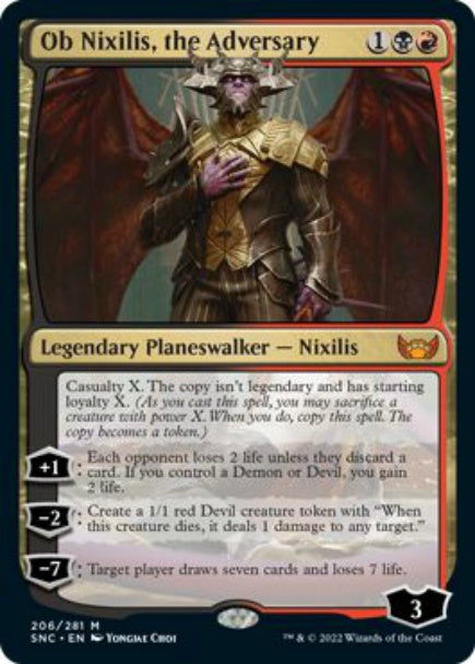 (英)【Foil】敵対するもの、オブ・ニクシリス / Ob Nixilis, the Adversary【SNC】 No.206