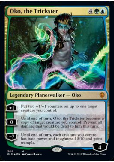 (英)【Foil】トリックスター、オーコ / Oko, the Trickster【ELD】プレインズウォーカーデッキ収録 No.309