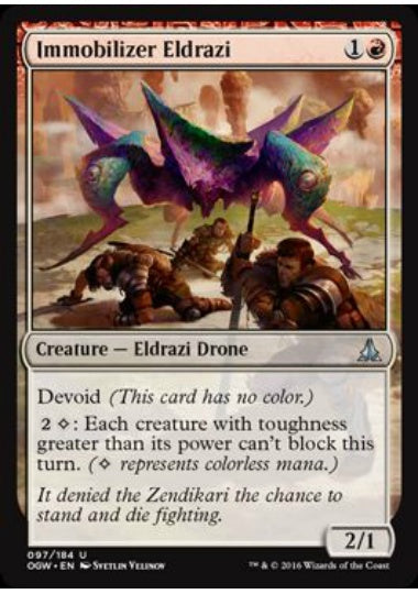 (英)制止エルドラージ / Immobilizer Eldrazi【OGW】 No.097