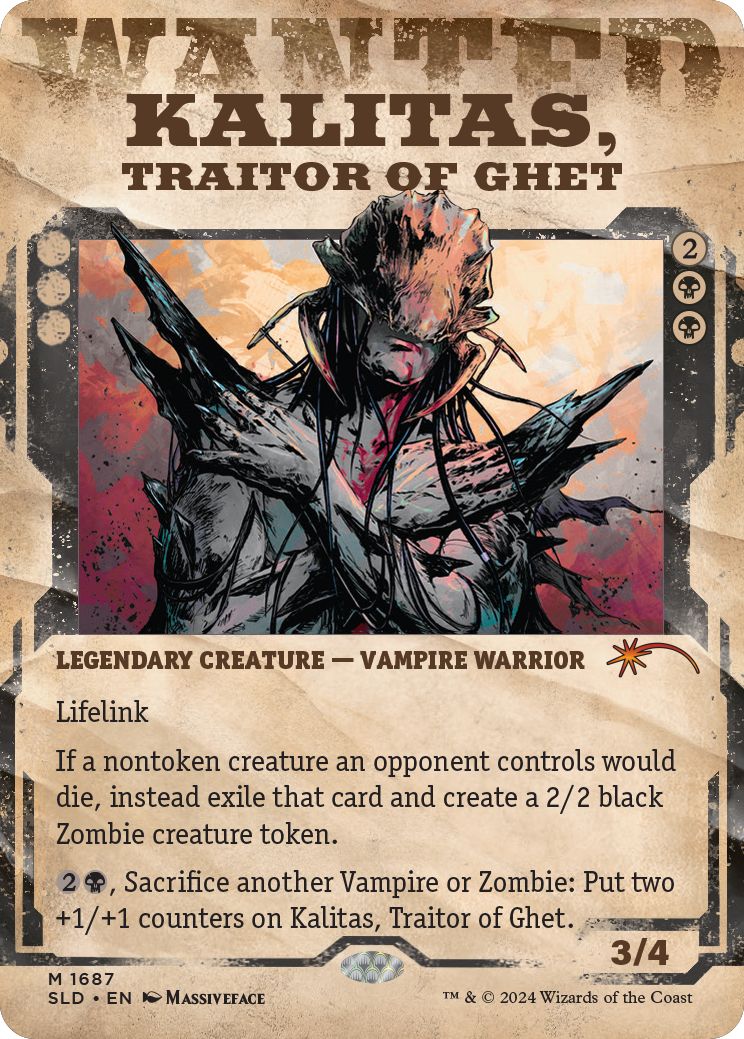 (英)ゲトの裏切り者、カリタス / Kalitas, Traitor of Ghet【SLD】 Showcase: Outlaws of Thunder Junction No.1687