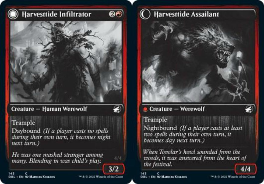 (英)【Foil】収穫祭の潜入者 / Harvesttide Infiltrator - 収穫祭の通り魔 / Harvesttide Assailant【DBL】 No.143