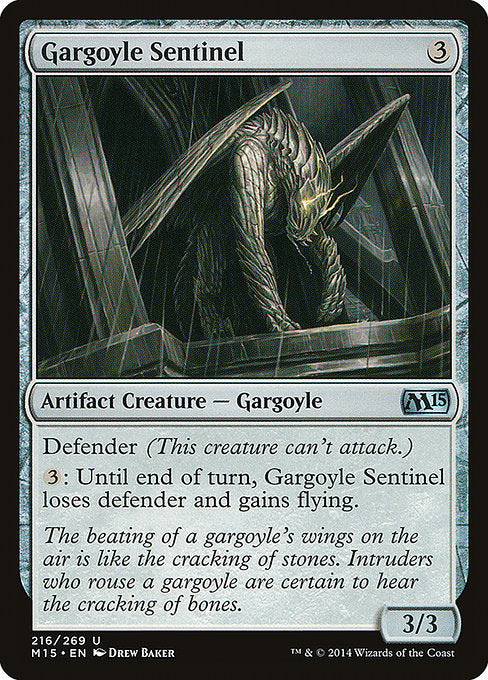 (英)【Foil】ガーゴイルの歩哨 / Gargoyle Sentinel【M15】 No.216