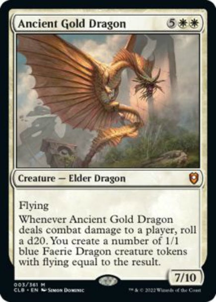 (英)【Foil】エインシャント・ゴールド・ドラゴン / Ancient Gold Dragon【CLB】 No.003