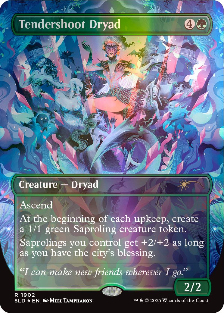 (英)【Foil】若葉のドライアド / Tendershoot Dryad【SLD】Secret Lair Commander Deck: Everyone's Invited No.1902