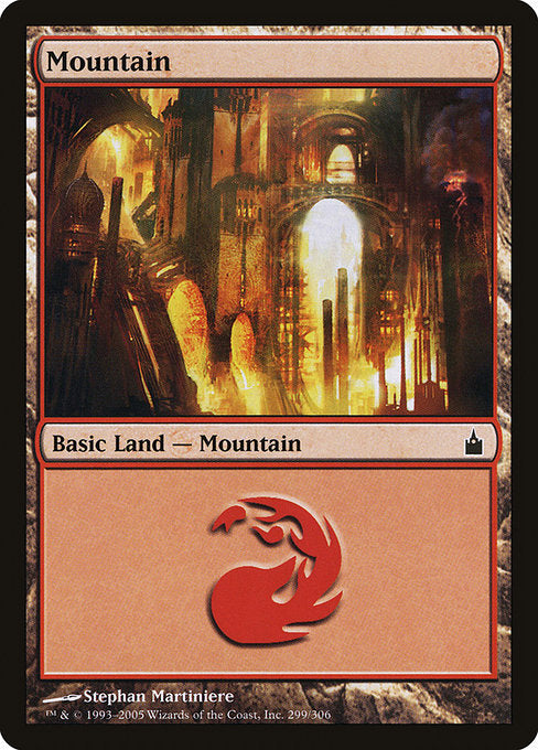 (英)【Foil】山 / Mountain【RAV】 No.299