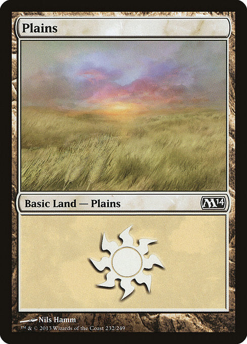 (英)【Foil】平地 / Plains【M14】 No.232