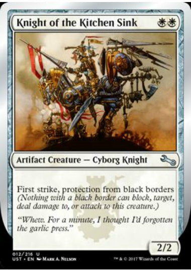 (英)【Foil】Knight of the Kitchen Sink 【UST】 (black borders)No.012A