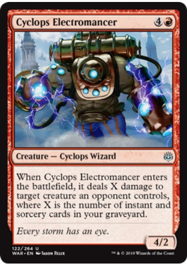 (英)【Foil】サイクロプスの電術師 / Cyclops Electromancer【WAR】 No.122