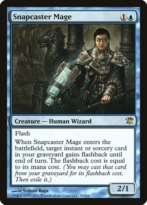 (英)【Foil】瞬唱の魔道士 / Snapcaster Mage【ISD】 No.078