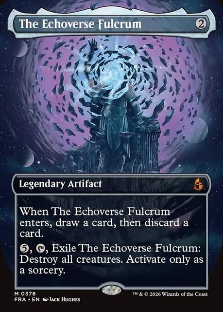 (英)【Foil】模倣宇宙の支点 / The Echoverse Fulcrum ★ボーダーレス★(「ブレインツイスター・シリーズ」カード) 【FRA】 No.378