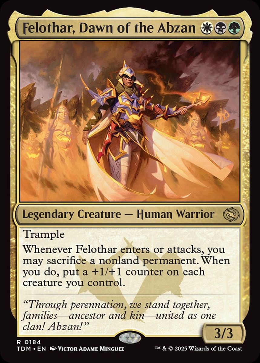 (英)アブザンの夜明け、フェロザー / Felothar, Dawn of the Abzan【TDM】 No.184