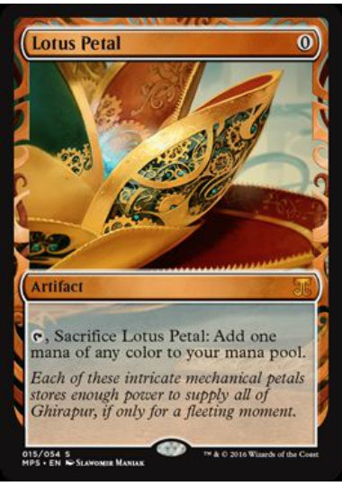 MTG 水蓮の花びら 全面foil A 英)【Foil】水蓮の花びら / Lotus Petal【MPSKLD】全面光沢 No.015