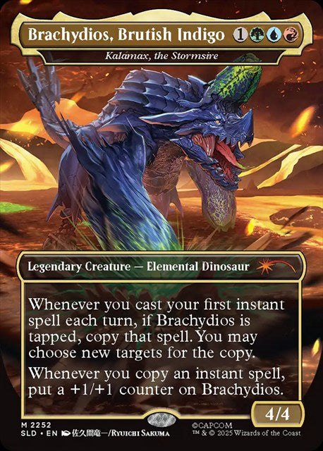 (英)【Foil】剛き紺藍ブラキディオス - Brachydios, Brutish Indigo[嵐呼びのカラマックス / Kalamax, the Stormsire]【SLD】 Secret Lair x Monster Hunter: The Monsters II No.2252