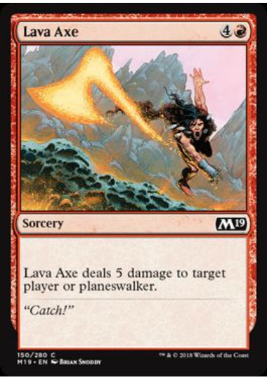 (英)【Foil】溶岩の斧 / Lava Axe【M19】 No.150