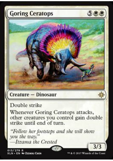(英)突き刺すケラトプス / Goring Ceratops【XLN】 No.013