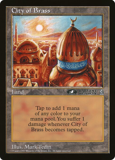 (英)真鍮の都 / City of Brass【PRM】 アリーナプロモ 4th Place 【Oversized Card】 BIG-PRM-029 ※トーナメントで使用することはできません。