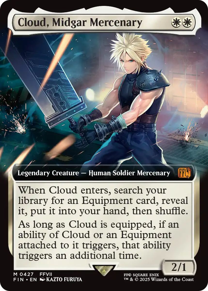 (英)【Foil】ミッドガルの傭兵、クラウド / Cloud, Midgar Mercenary ★拡張枠★ 【FIN】 No.427