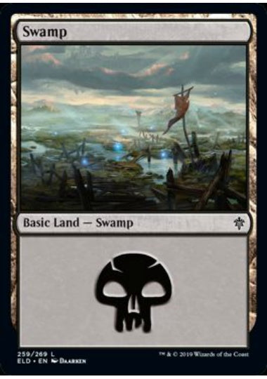 (英)【Foil】沼 / Swamp【ELD】 No.259