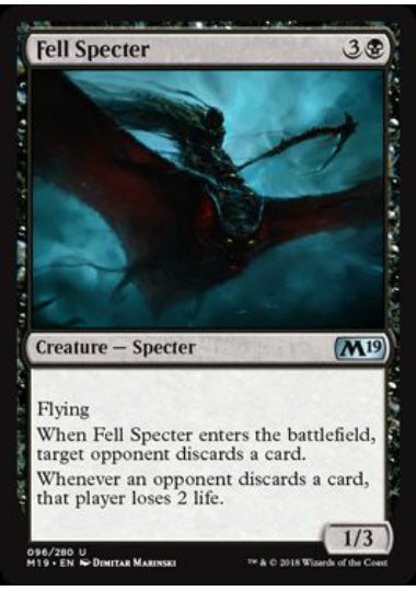 (英)【Foil】不吉な死霊 / Fell Specter【M19】 No.096
