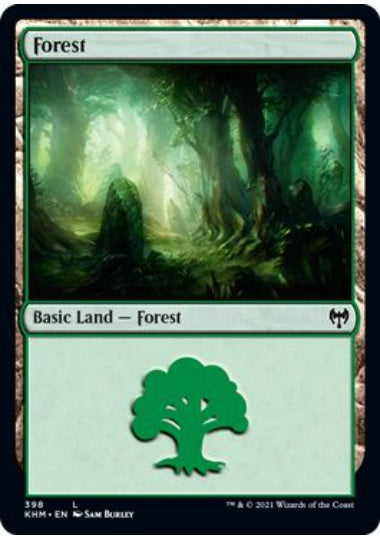 (英)【Foil】森 / Forest【KHM】統率者デッキ収録 No.398