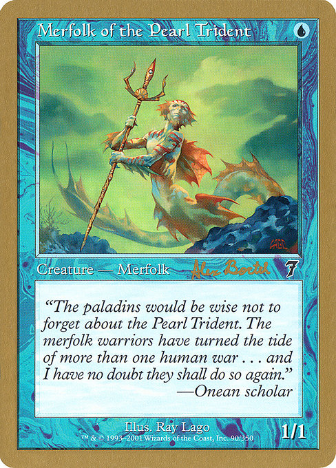 (英)真珠三叉矛の人魚 / Merfolk of the Pearl Trident【WC01】 World Championship Decks 2001 Alex Borteh 金枠 No.013