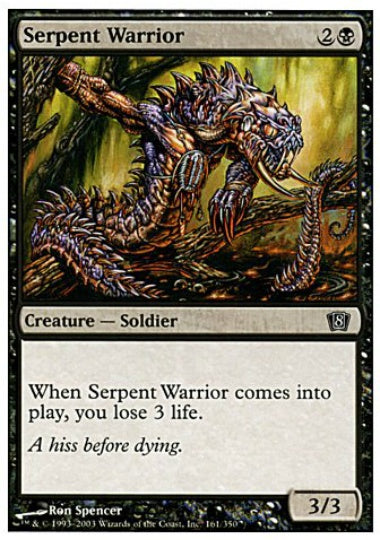 (英)【Foil】蛇人間の戦士 / Serpent Warrior【8ED】 No.161