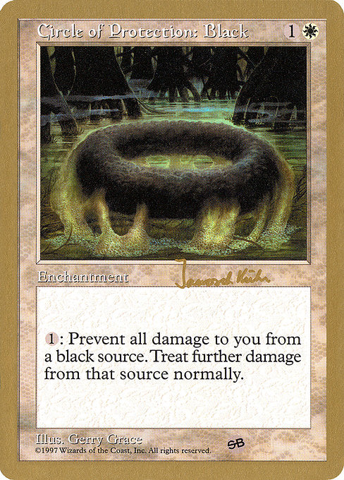 (英)黒の防御円 / Circle of Protection: Black【WC97】 World Championship Decks 1997 Janosch Kuhn サイドボード 金枠 No.002