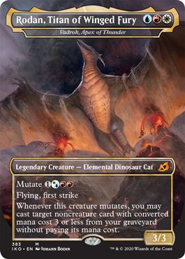 (英)翼竜怪獣、ラドン / Rodan, Titan of Winged Fury[雷の頂点、ヴァドロック / Vadrok, Apex of Thunder] ★ゴジラシリーズ・カード★ 【IKO】 No.383
