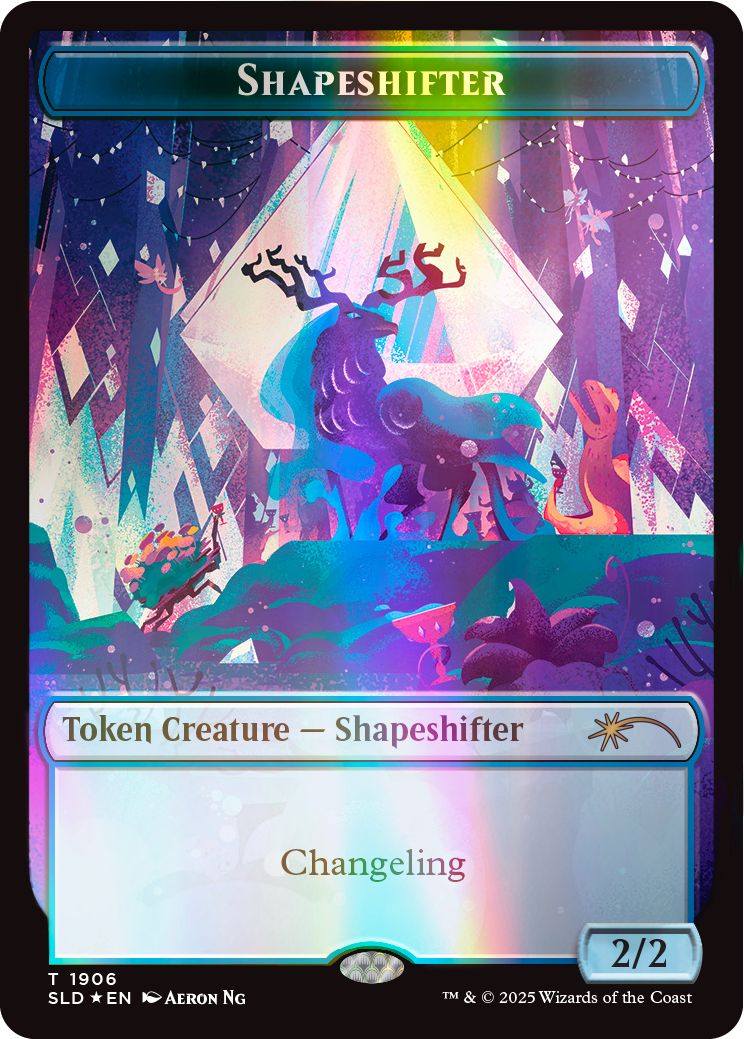 (英)【Foil】多相の戦士トークン / Shapeshifter Token【SLD】Secret Lair Commander Deck: Everyone's Invited No.1906