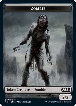 (英)ゾンビトークン / Zombie Token【M21-TOKEN】 No.007
