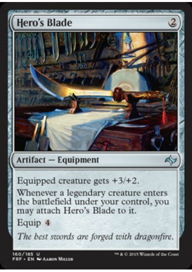 (英)【Foil】英雄の刃 / Hero's Blade【FRF】 No.160
