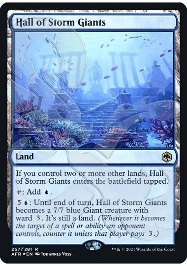 (英)【Foil】ストーム・ジャイアントの聖堂 / Hall of Storm Giants ★アンパサンド・カード★【AFR】 No.257