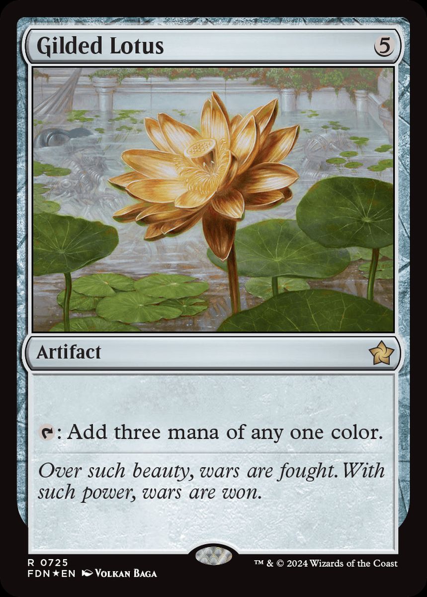 (英)【Foil】金粉の水蓮 / Gilded Lotus【FDN】Starter Collection収録 No.725