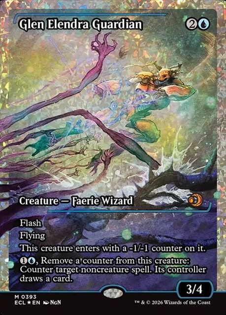 (英)【フラクチャーFoil】エレンドラ谷の守護者 / Glen Elendra Guardian ★ショーケース枠★(ジャパン・ショーケース) 【ECL】 No.393