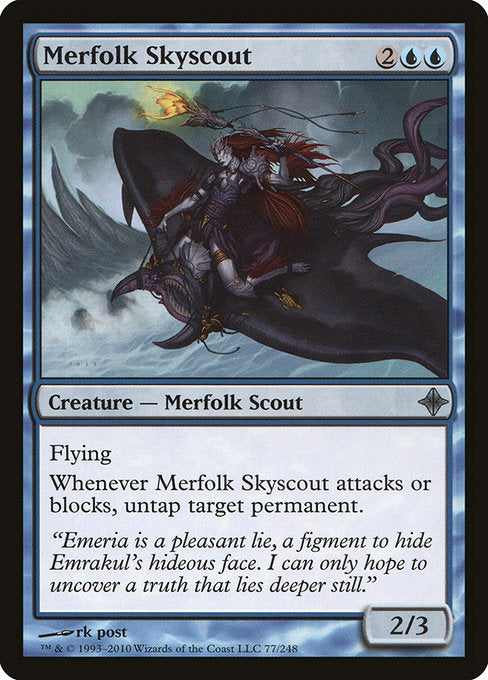 (英)【Foil】マーフォークの空偵者 / Merfolk Skyscout【ROE】 No.077