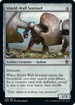(英)【Foil】盾壁の歩哨 / Shield-Wall Sentinel【DMU】 No.238