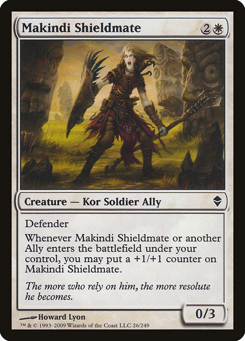 (英)【Foil】マキンディの盾の仲間 / Makindi Shieldmate【ZEN】 No.026