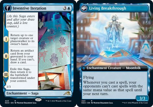 (英)【Foil】発明的反復 / Inventive Iteration - 生けるひらめき / Living Breakthrough ★拡張枠★ 【NEO】 No.443