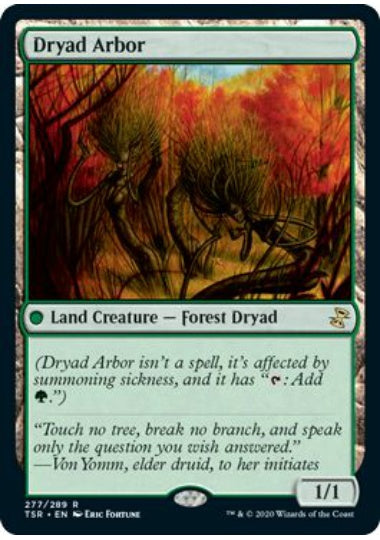 ◇ドライアドの東屋 Foil 日本語1枚 英)【Foil】ドライアドの東屋 / Dryad Arbor【TSR】 No.277 | MtG通販
