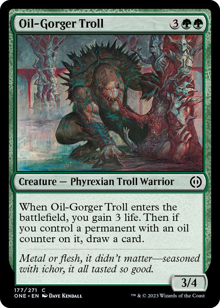(英)【Foil】油喰らいのトロール / Oil-Gorger Troll【ONE】 No.177